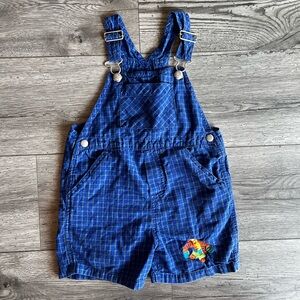 Disney Store Vintage Tigger Overalls Winnie The Pooh Embroidered 90s Y2K Plaid